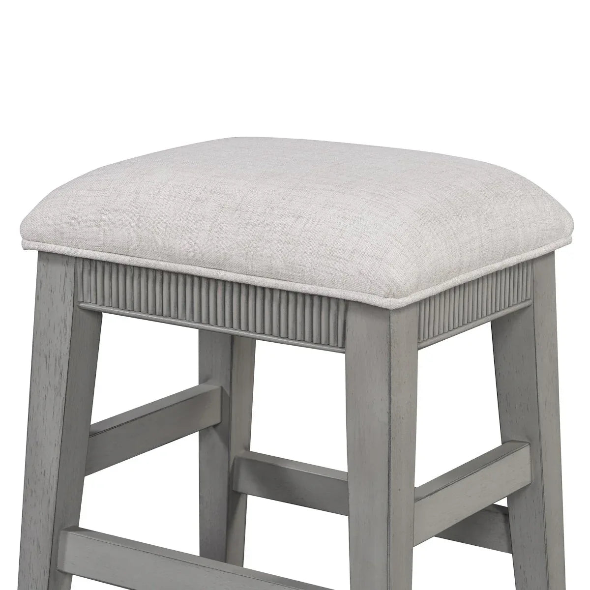 Retro Light Grey Solid Wood Bar Table Dining Set - Omega Lifestyles