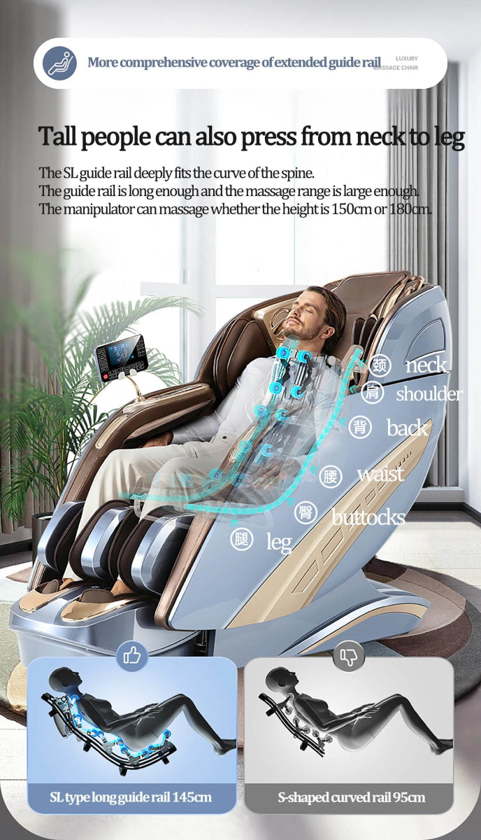4D SL Full Body Airbag Zero Gravity Massage Chair - Omega Lifestyles