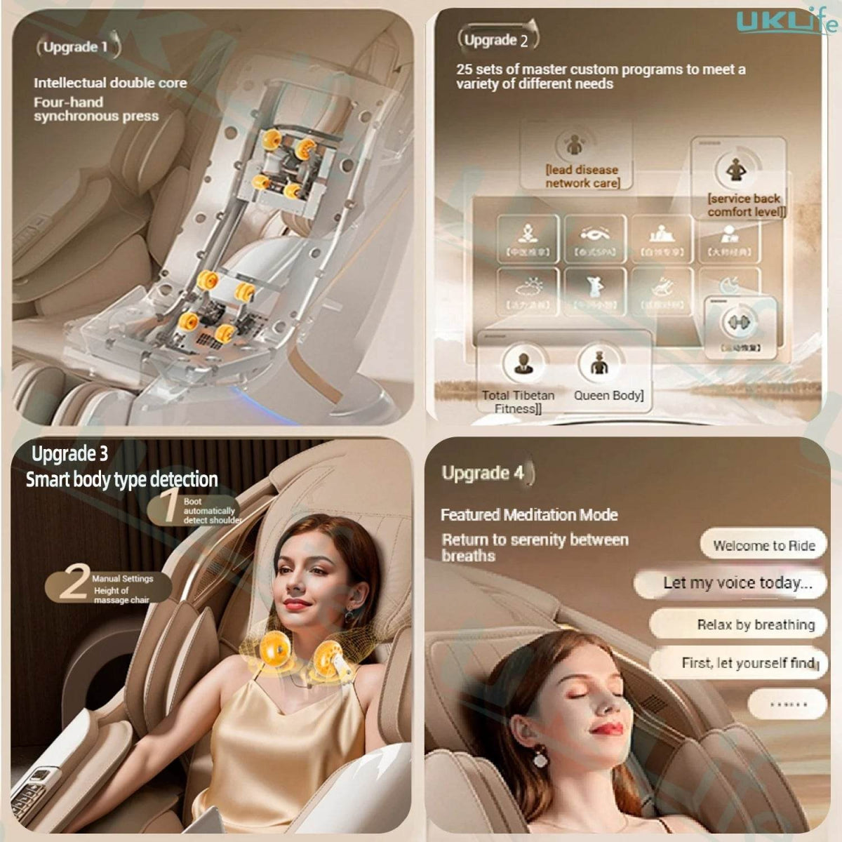 Dual-Core 4D SL-Track Zero Gravity Massage Chair - Omega Lifestyles