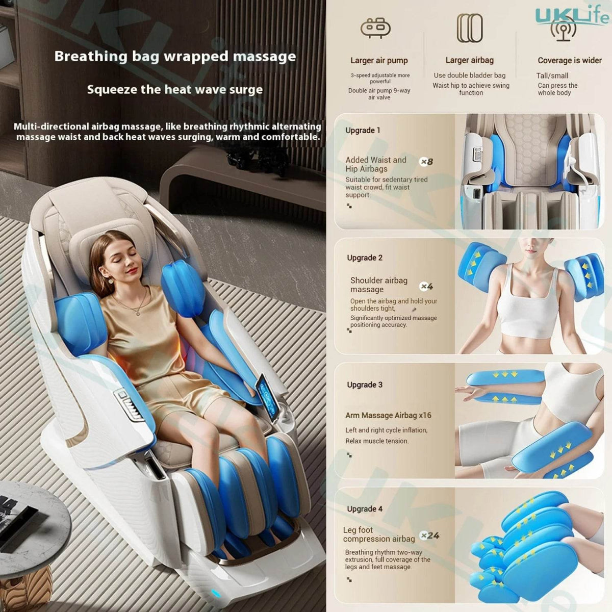 Dual-Core 4D SL-Track Zero Gravity Massage Chair - Omega Lifestyles