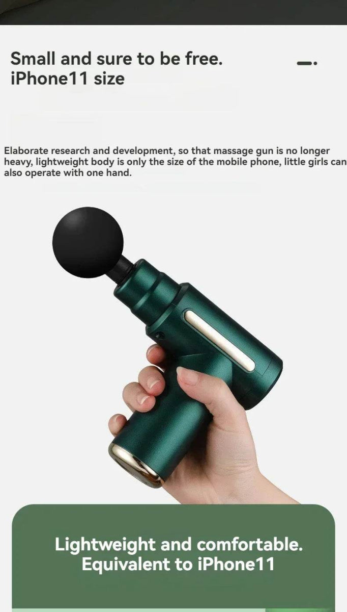 Mini Portable USB Battery Massage Gun With Four Heads - Sleep Galleria