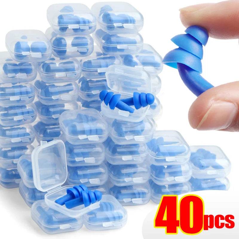 20 Pair Reusable Silicone Noise Cancelling Earplugs - Sleep Galleria