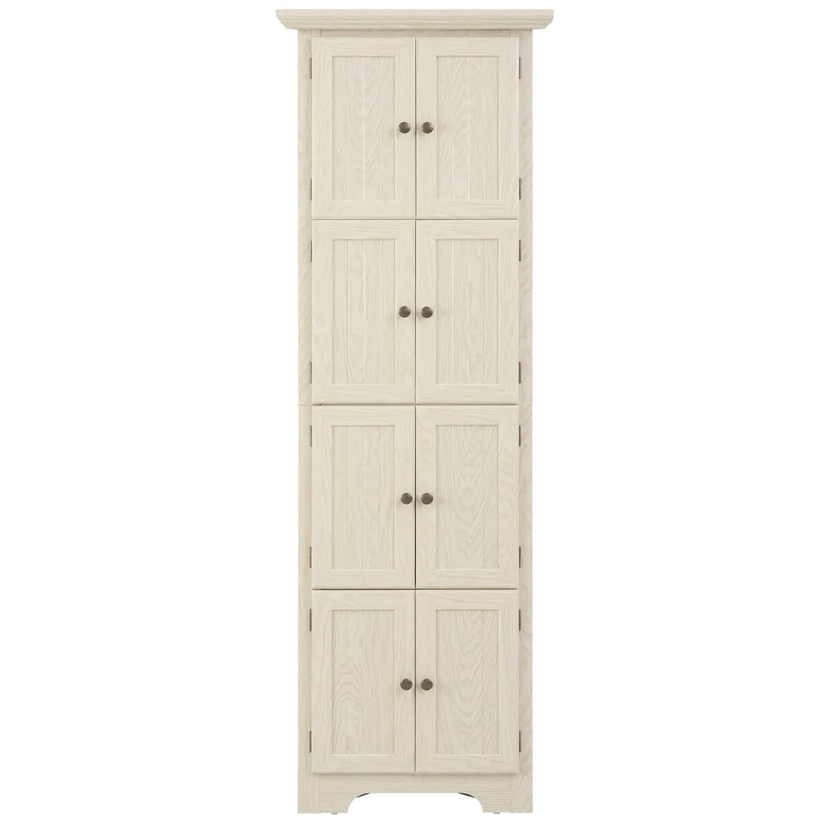 4-Tier Corner Pantry Cabinet With 8 Doors and Shelves - Omega Lifestyles