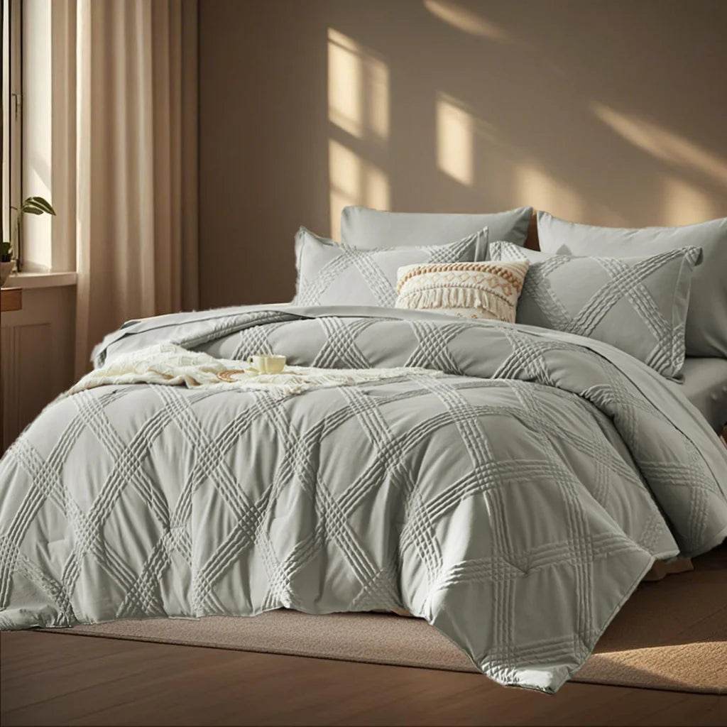7-Piece Extra Soft Quilted Polyester Bedding Set - Sleep Galleria