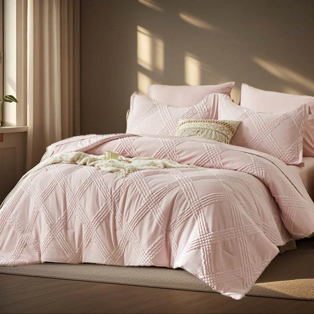 7-Piece Extra Soft Quilted Polyester Bedding Set - Sleep Galleria