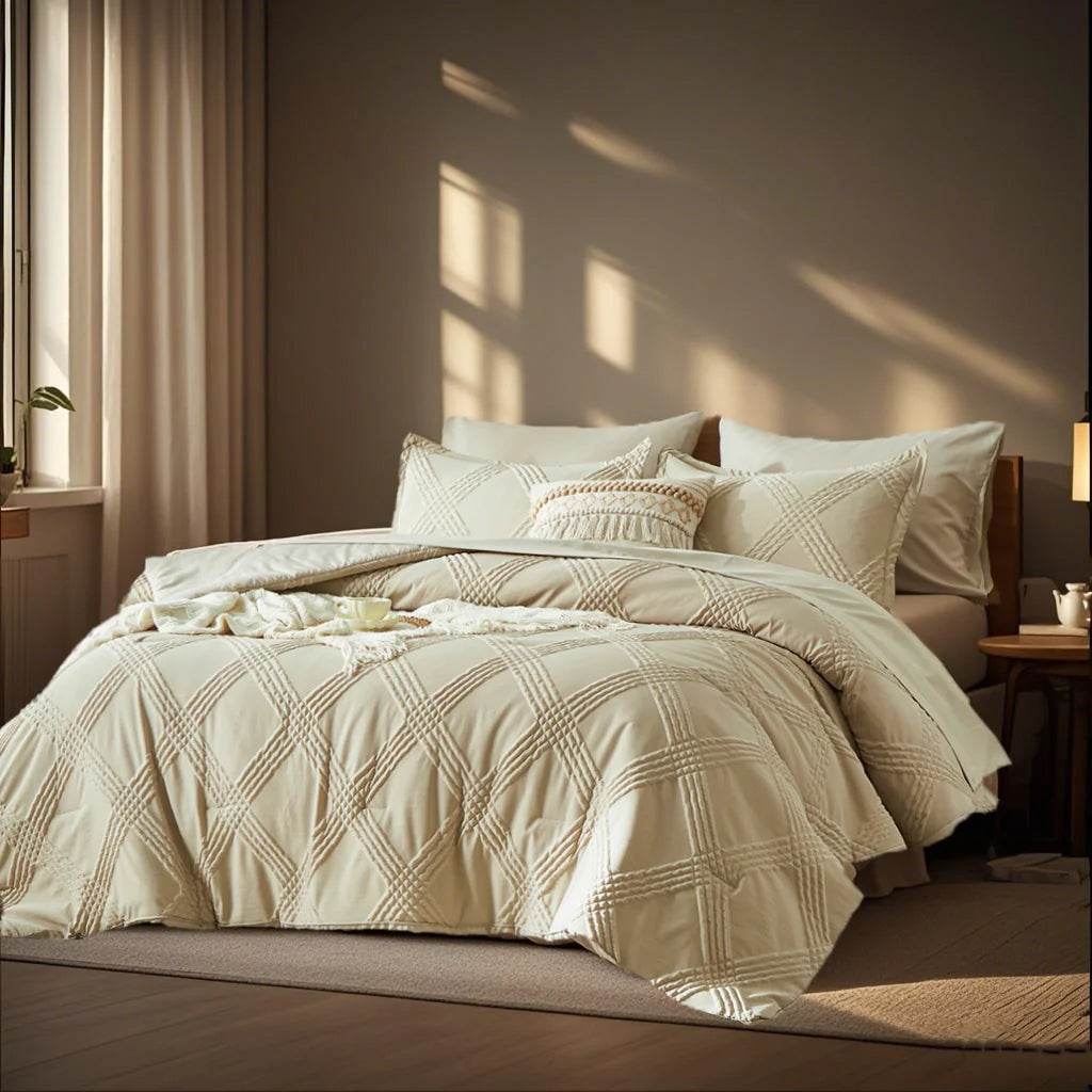 7-Piece Extra Soft Quilted Polyester Bedding Set - Sleep Galleria