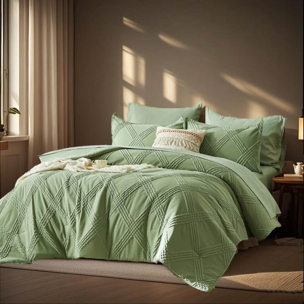 7-Piece Extra Soft Quilted Polyester Bedding Set - Sleep Galleria