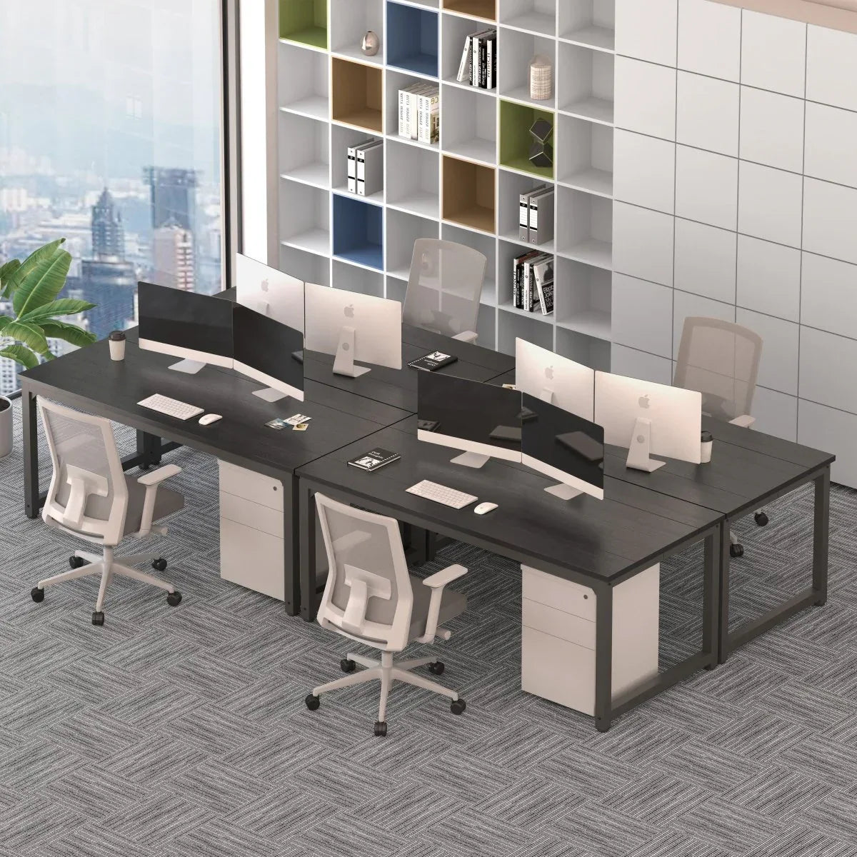 70-Inch Large Office Computer Desk With Storage - Omega Lifestyles