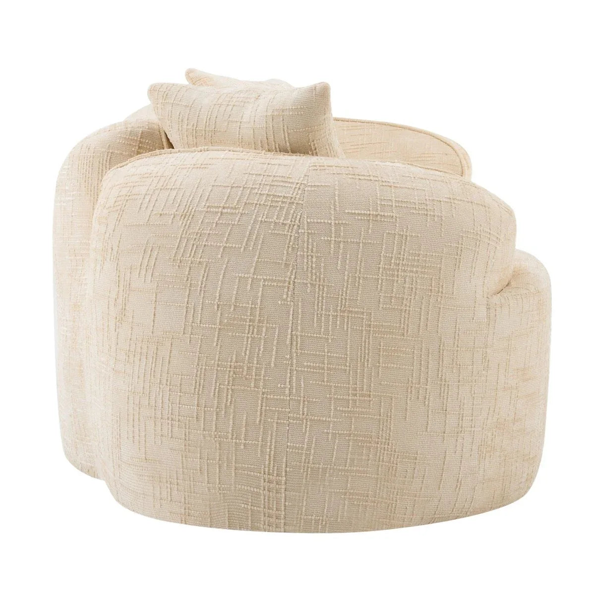 Beige Chenille Fabric Two-Seater Foam Spring Sofa - Omega Lifestyles