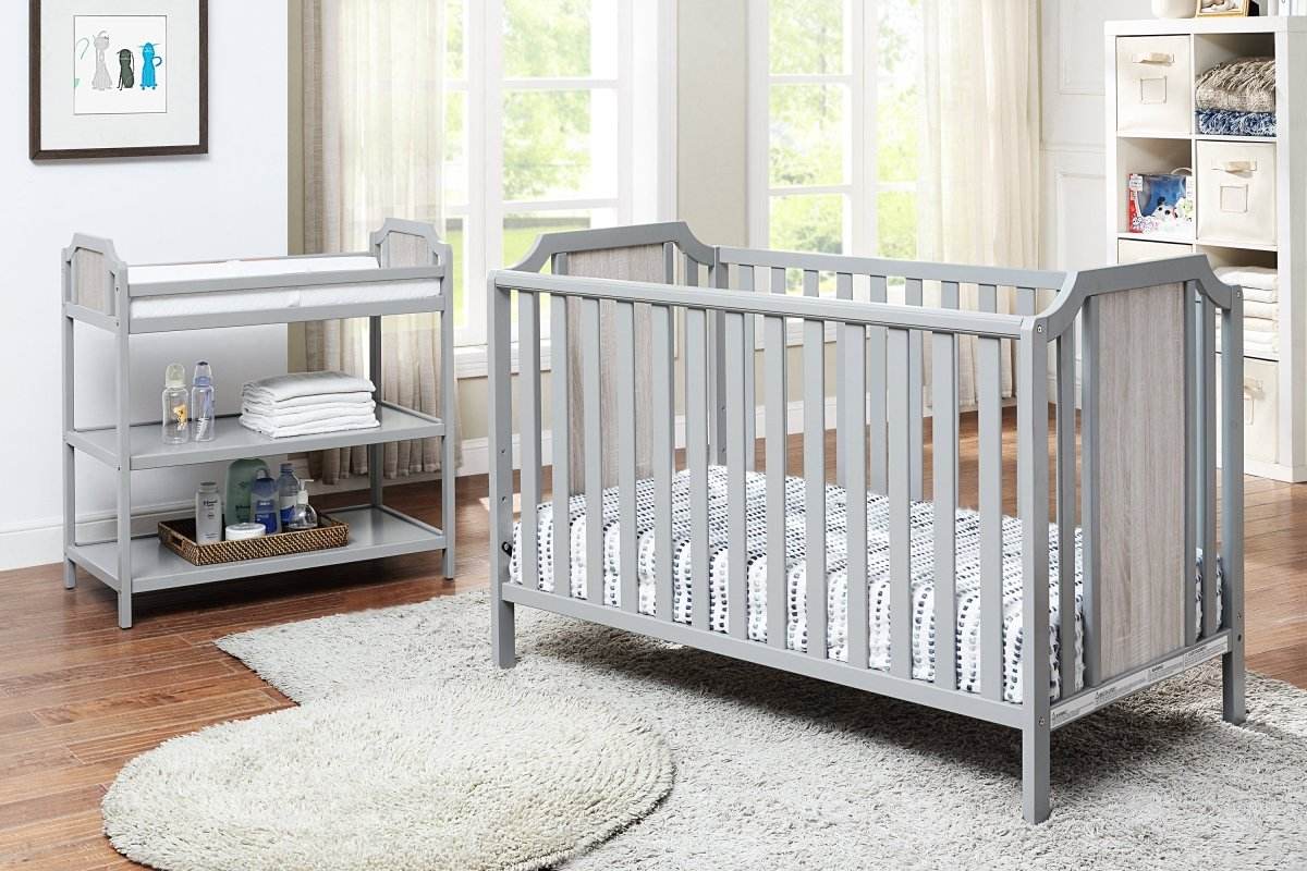 Convertible 3-in-1 Wood Dual-Tone Baby Crib - Sleep Galleria