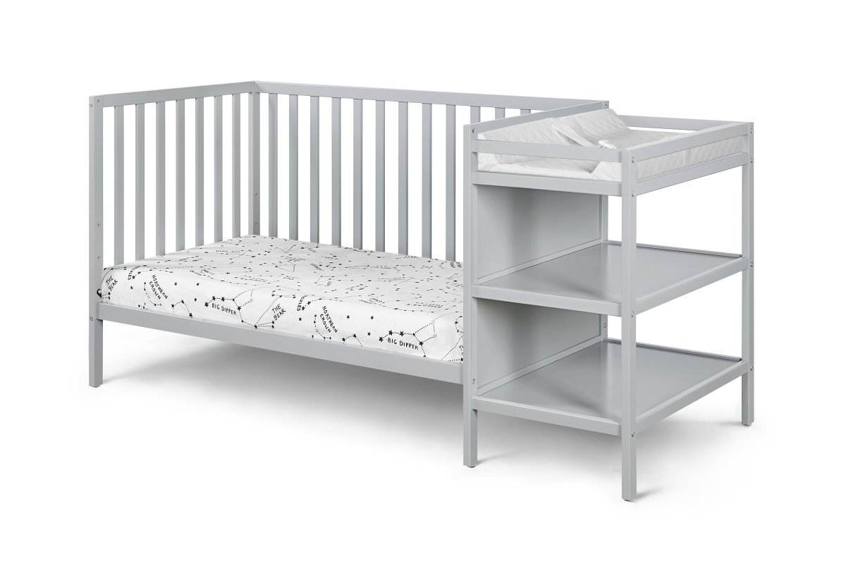 Convertible Solid Wood 3-in-1 Crib And Changer Combo - Sleep Galleria