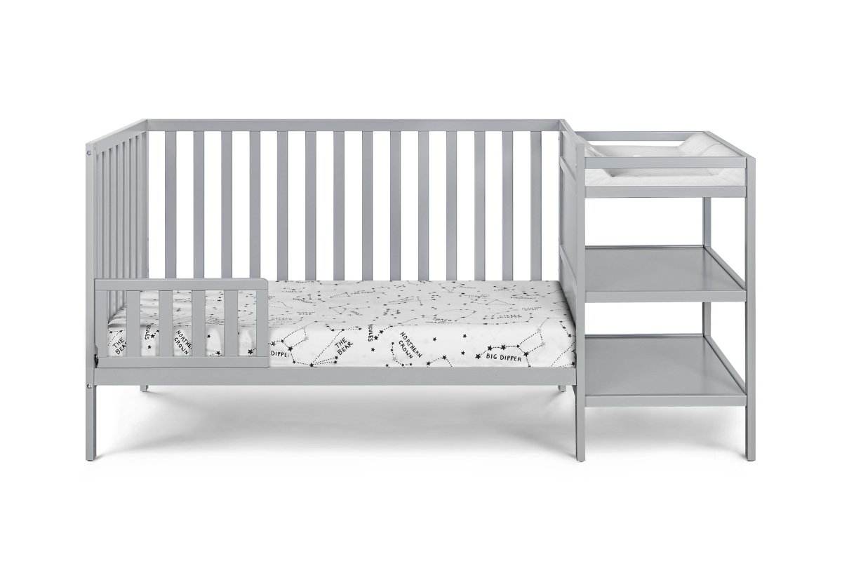 Convertible Solid Wood 3-in-1 Crib And Changer Combo - Sleep Galleria