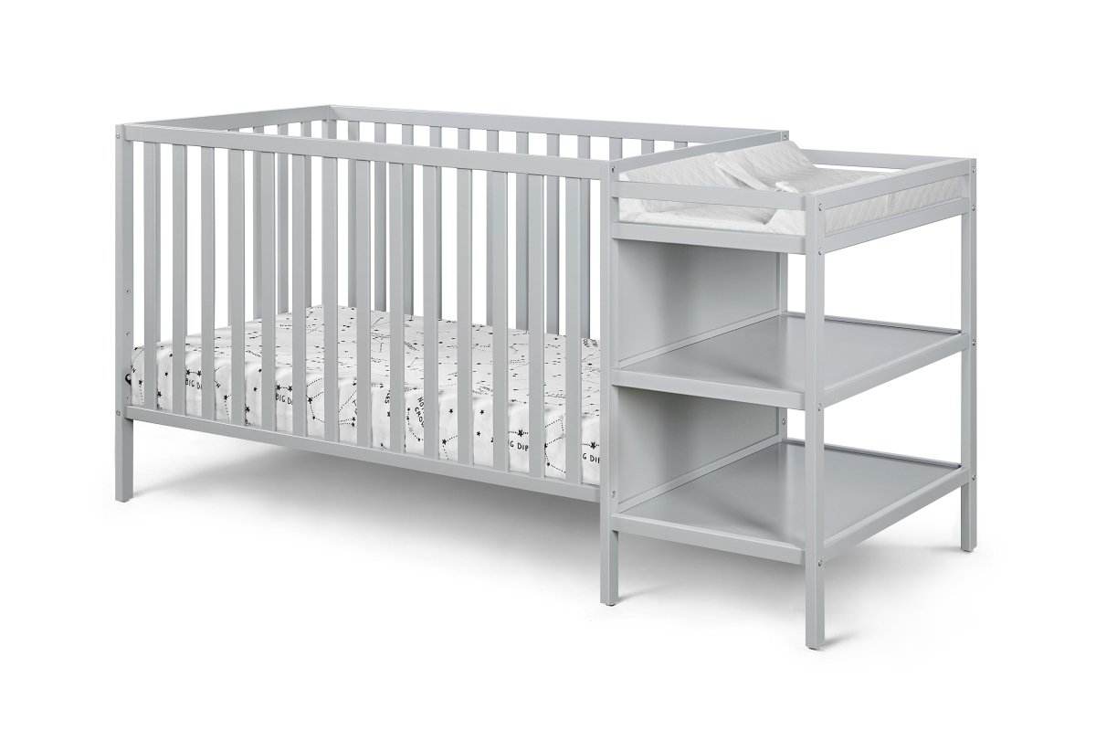 Convertible Solid Wood 3-in-1 Crib And Changer Combo - Sleep Galleria