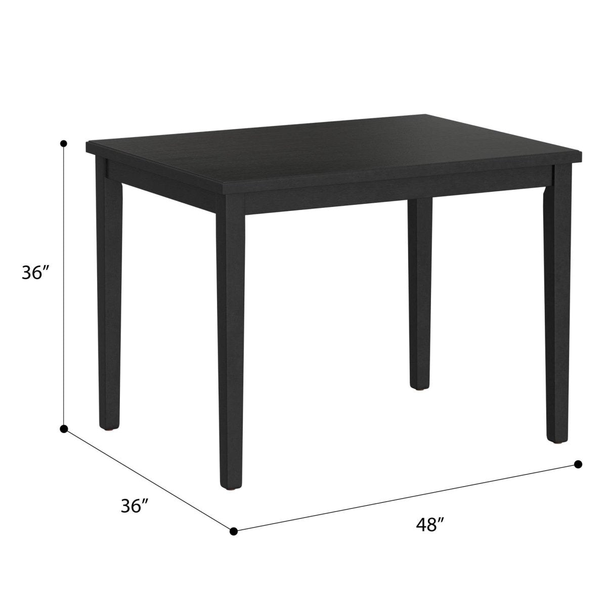 Engineered Wood Contemporary Black Gathering Height Table - Veluna - Omega Lifestyles