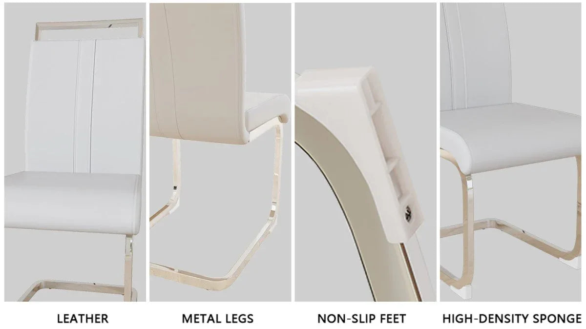 Expandable Modern Square MDF Dining Table Set With 6 Chairs - Omega Lifestyles