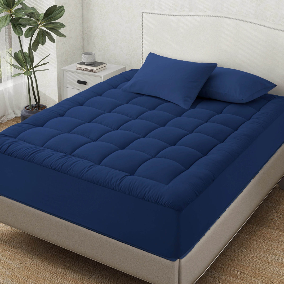 Extra Thick Polyester Mattress Topper With Elastic Pocket - Sleep Galleria