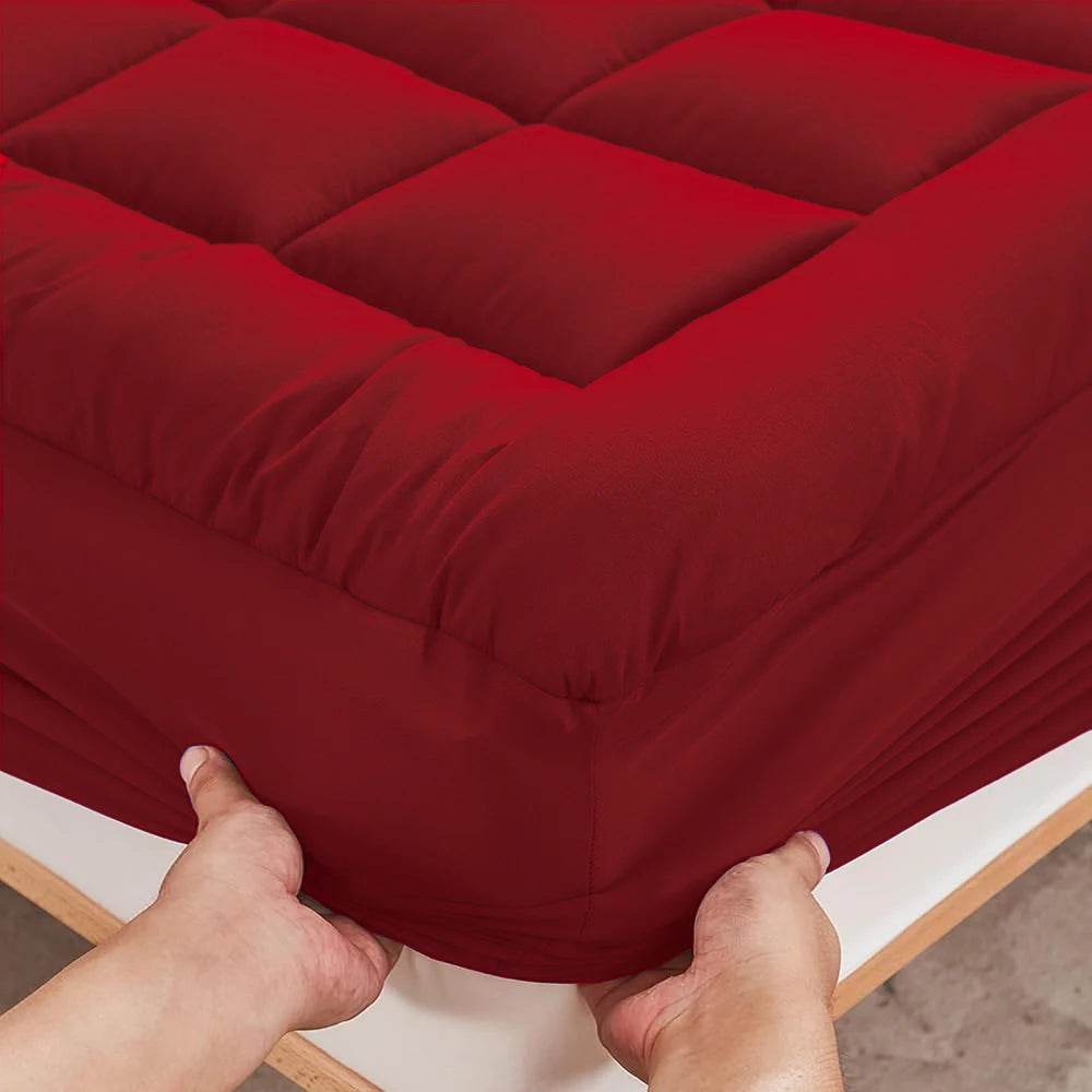 Extra Thick Polyester Mattress Topper With Elastic Pocket - Sleep Galleria