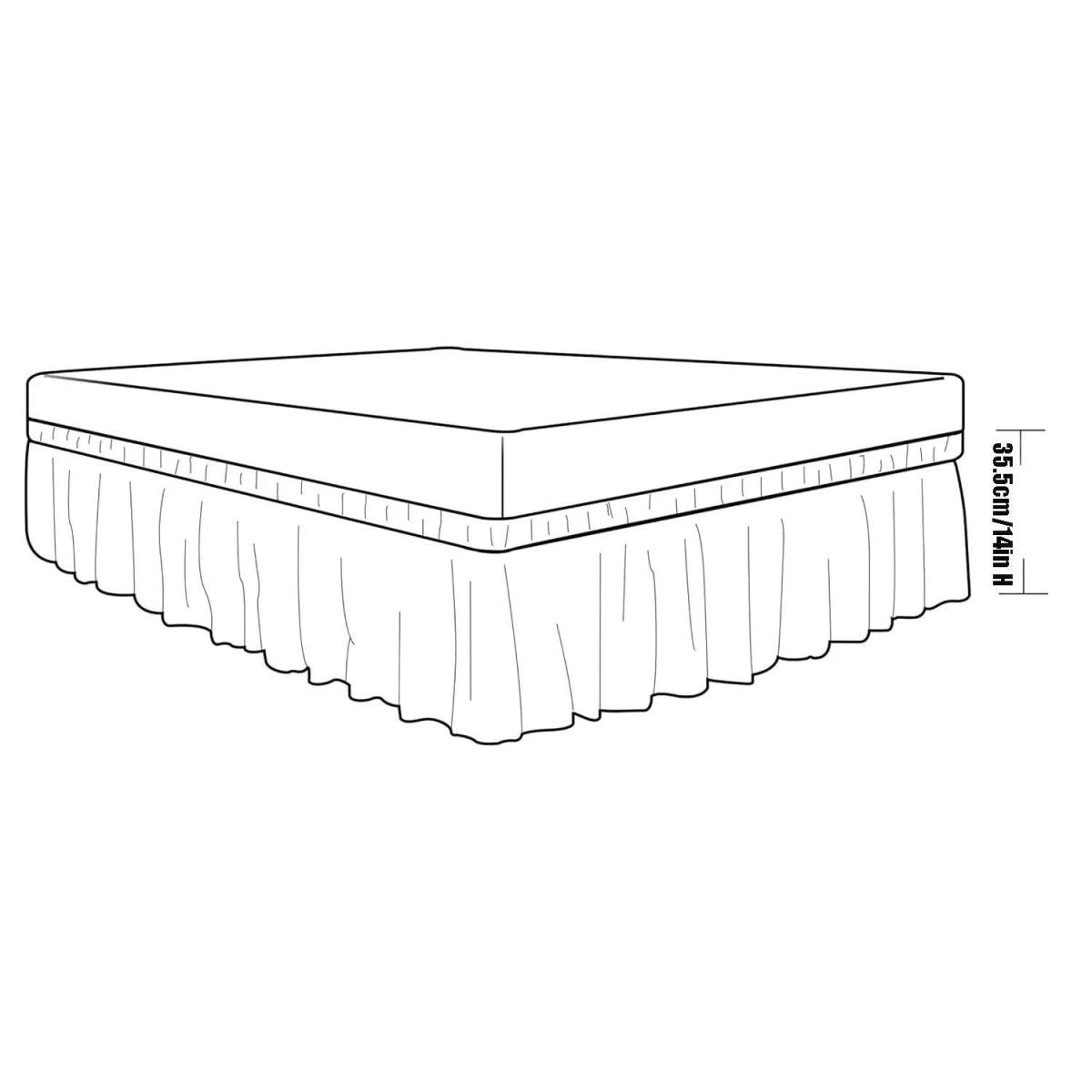 Fade-Resistant Microfiber Polyester Bed Skirt With Elastic - Sleep Galleria
