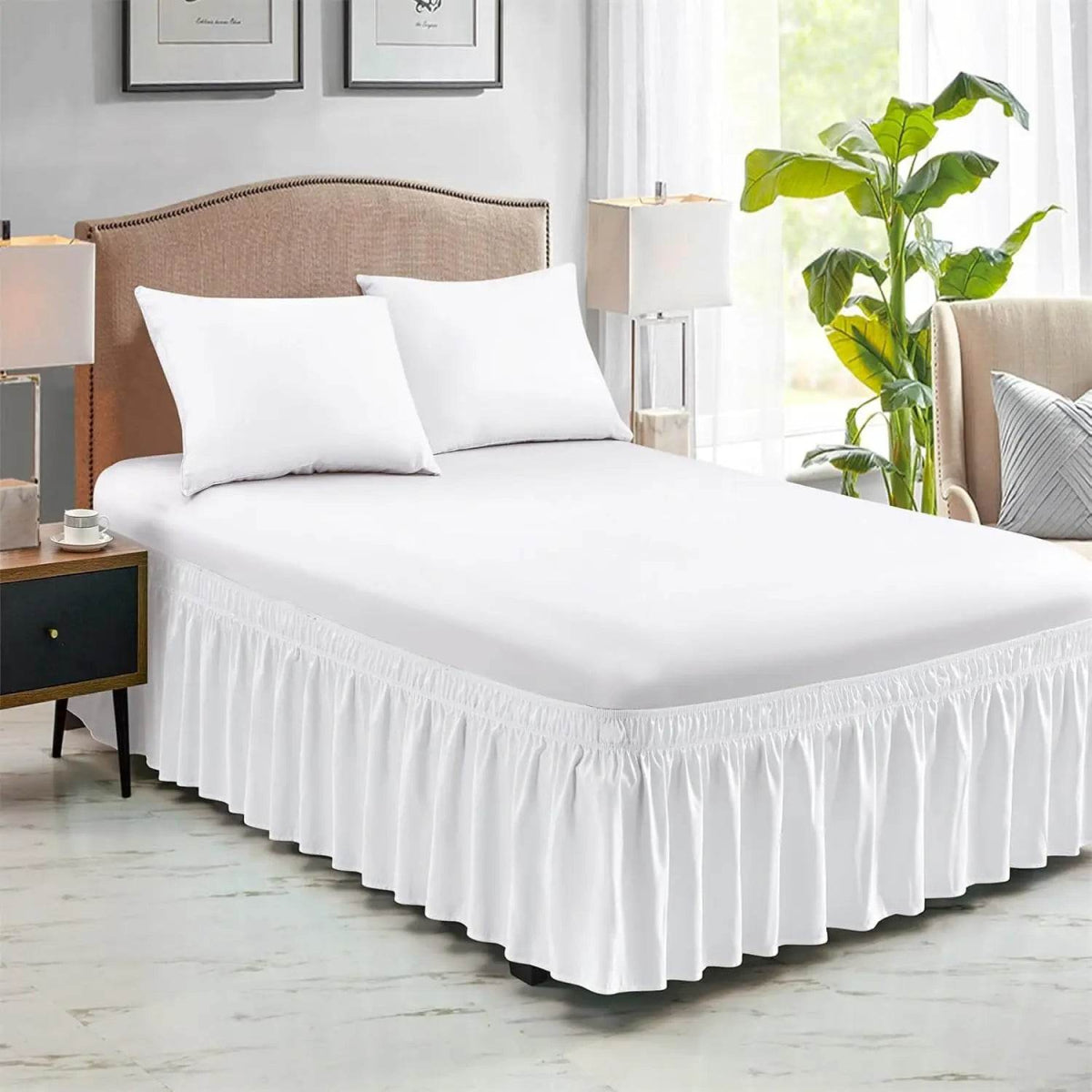 Fade-Resistant Microfiber Polyester Bed Skirt With Elastic - Sleep Galleria