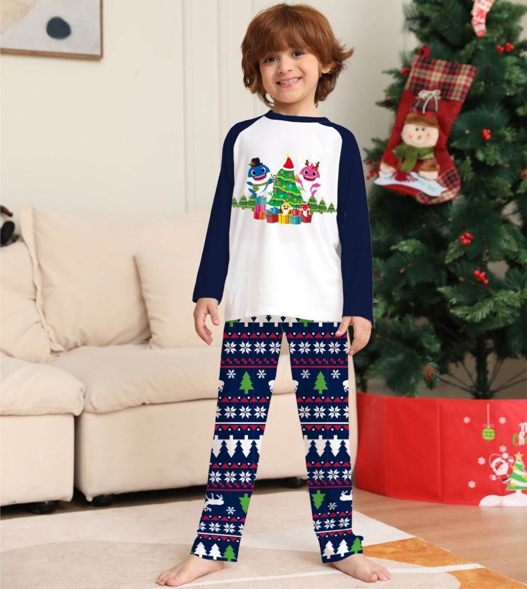 Family Matching Cotton Long Sleeve Pajamas - Sleep Galleria