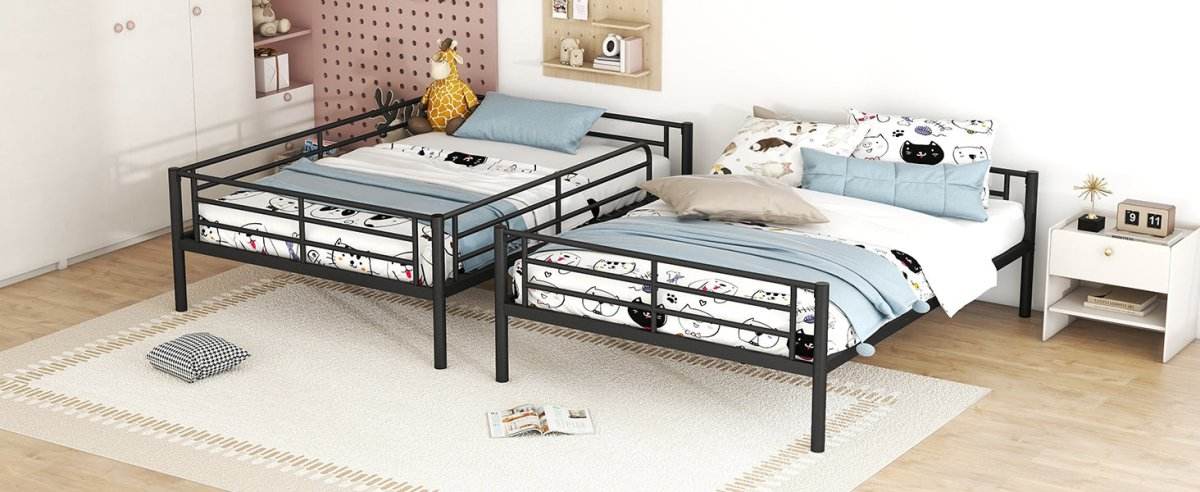 Full Over Full Iron Contemporary Metal Bunk Bed - Sleep Galleria