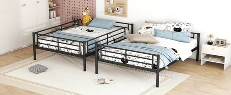 Full Over Full Iron Contemporary Metal Bunk Bed - Sleep Galleria