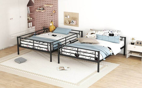 Full Over Full Iron Contemporary Metal Bunk Bed - Sleep Galleria