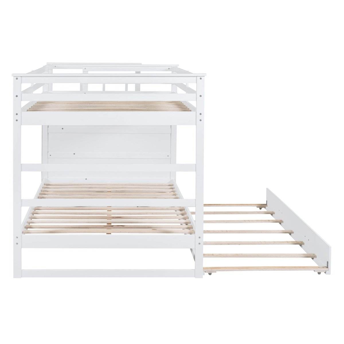 Full Over Full Solid Wood Bunk Bed With Trundle - Sleep Galleria