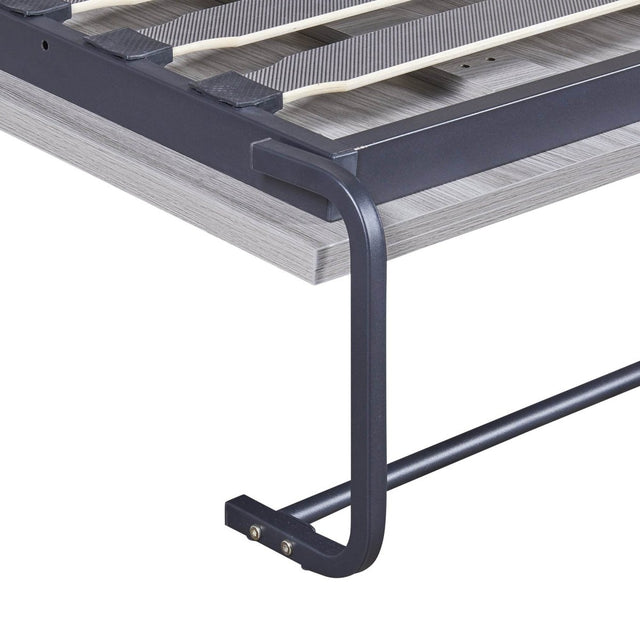 Full Size Gray Murphy Bed With Storage Drawers - Omega Lifestyles
