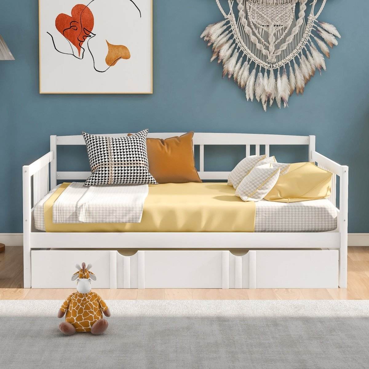 Full Size Solid Wood Daybed With Twin Trundle - Sleep Galleria