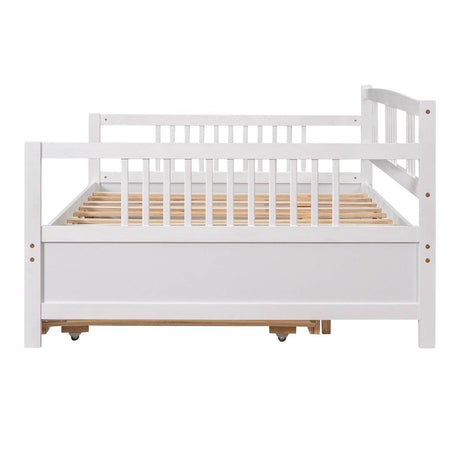 Full Size Solid Wood Daybed With Twin Trundle - Sleep Galleria
