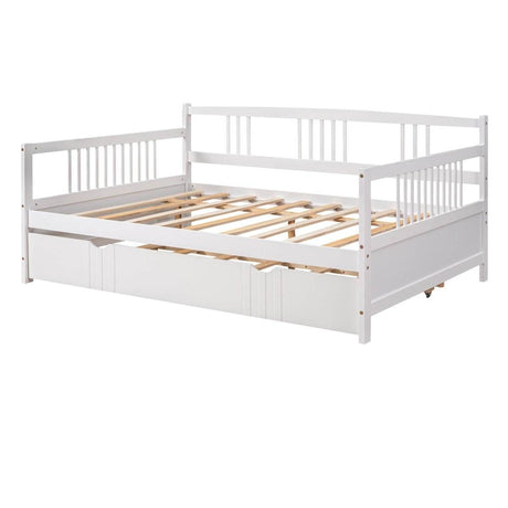 Full Size Solid Wood Daybed With Twin Trundle - Sleep Galleria