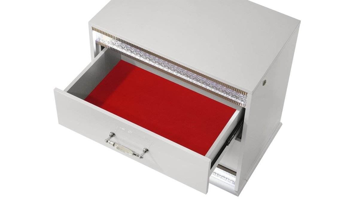 Glam Modern 5-Piece Queen Wood Bedroom Set With LED Lighting - Omega Lifestyles