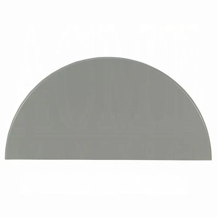 Gray Half Moon Synthetic Wood Console Table - Omega Lifestyles