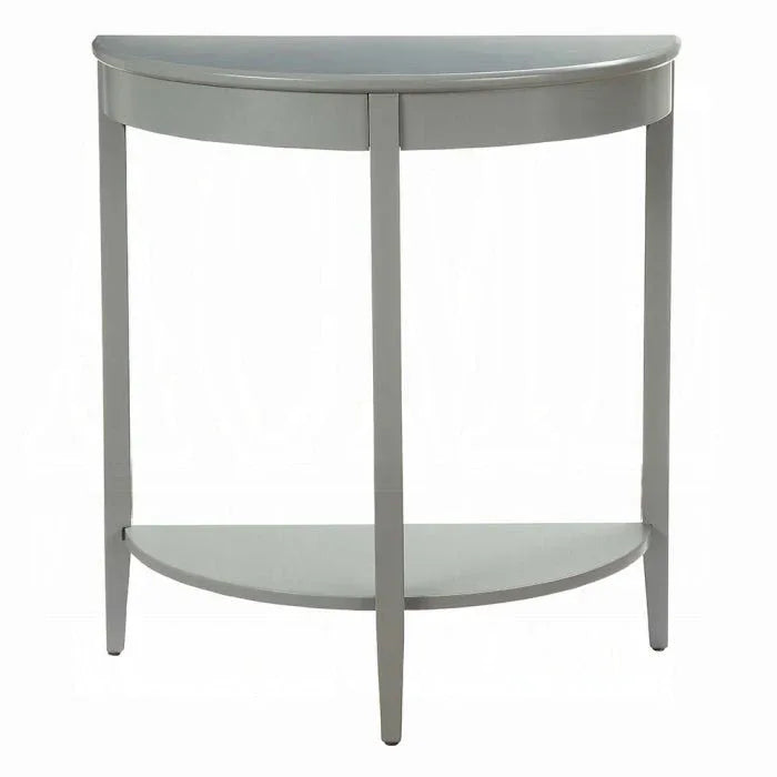 Gray Half Moon Synthetic Wood Console Table - Omega Lifestyles
