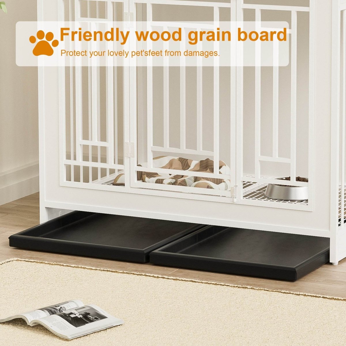Heavy Duty Wooden Dog Crate Furniture With Storage - Sleep Galleria
