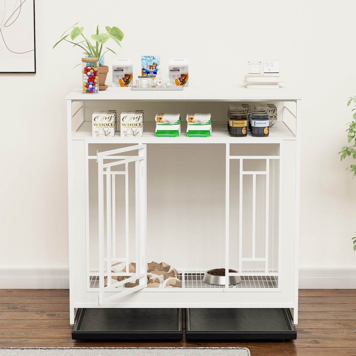 Heavy Duty Wooden Dog Crate Furniture With Storage - Sleep Galleria