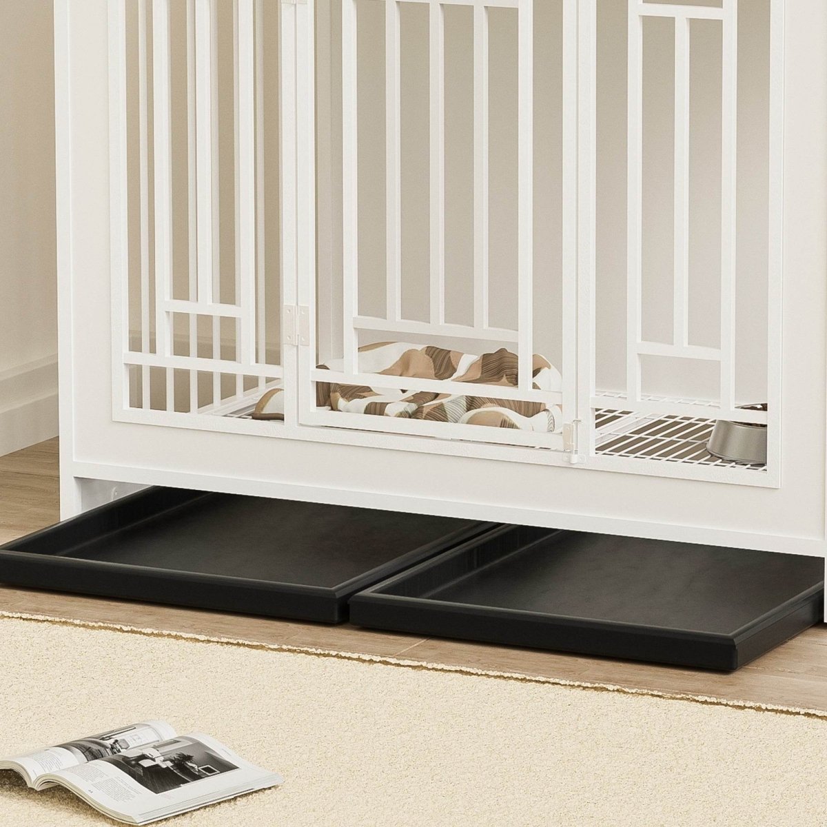 Heavy Duty Wooden Dog Crate Furniture With Storage - Sleep Galleria