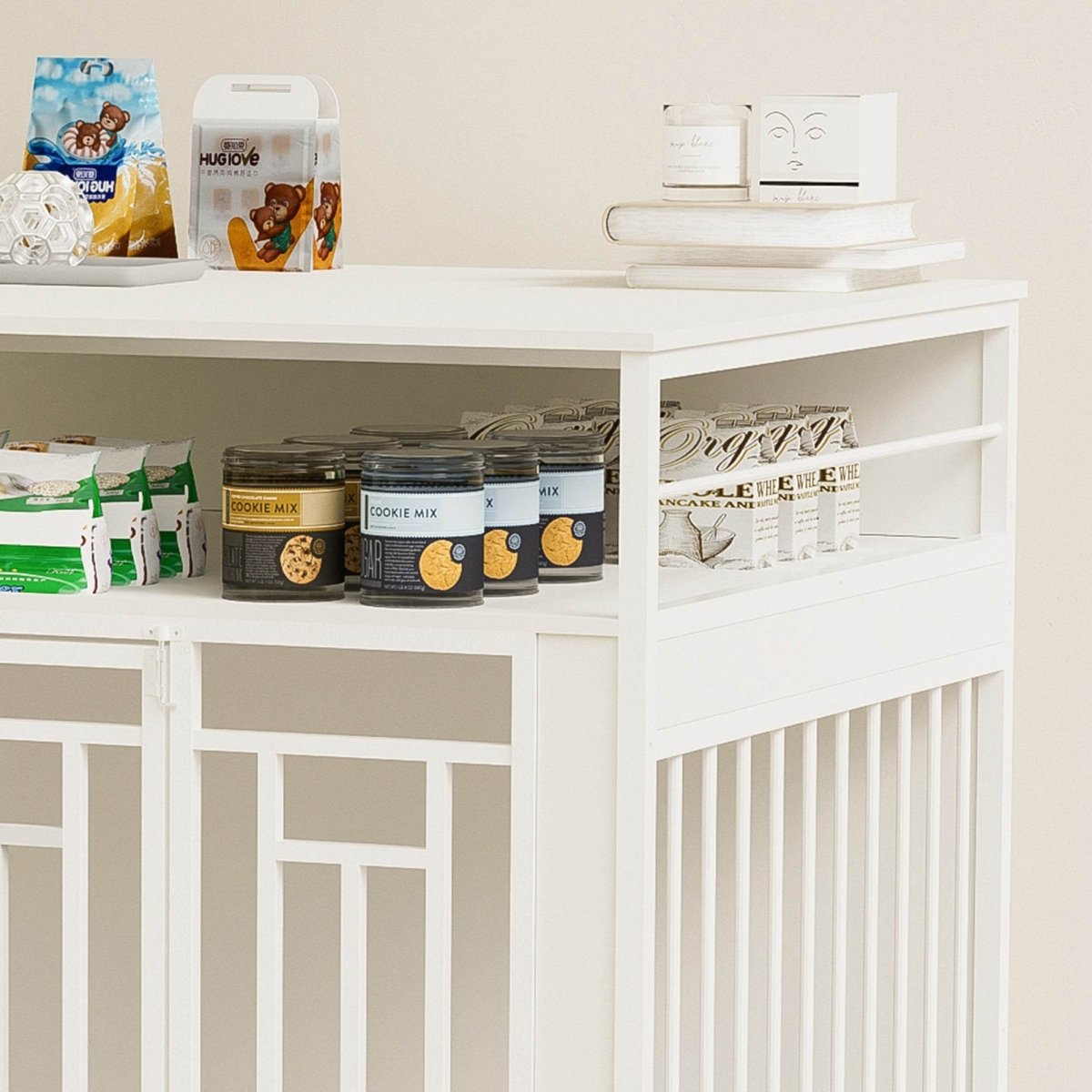 Heavy Duty Wooden Dog Crate Furniture With Storage - Sleep Galleria