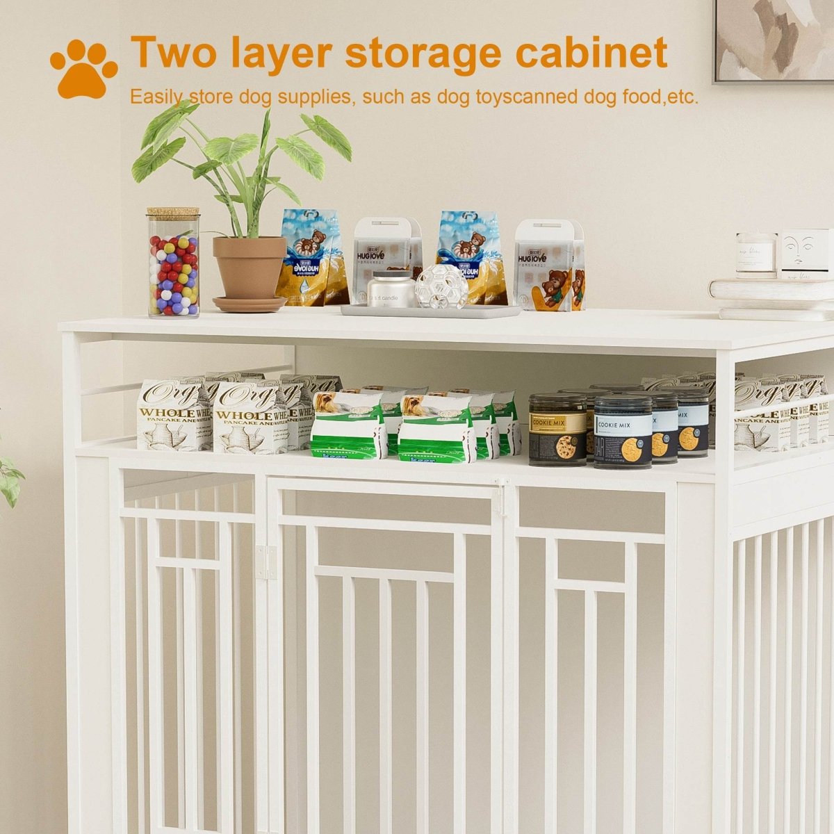Heavy Duty Wooden Dog Crate Furniture With Storage - Sleep Galleria