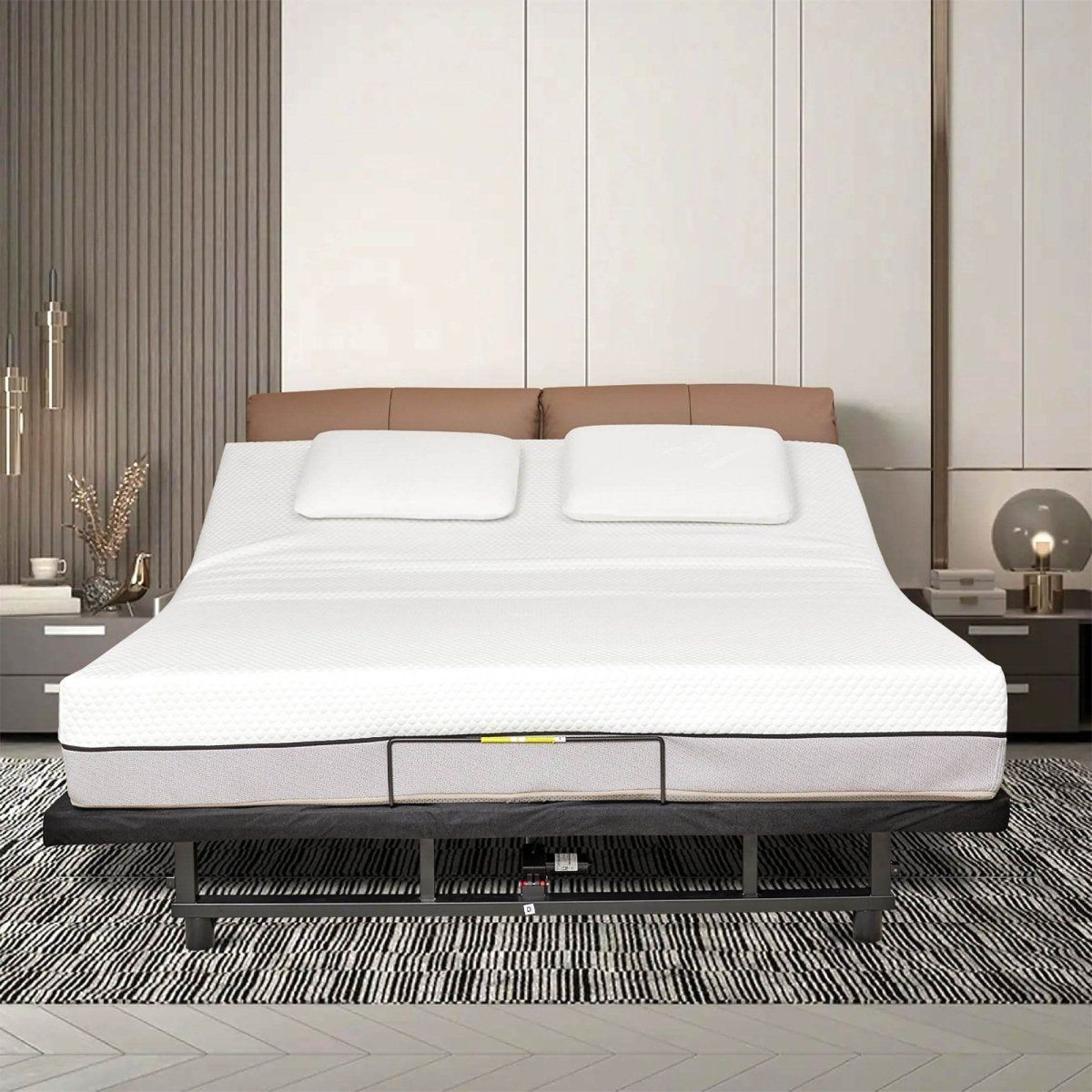 King Adjustable Metal Bed Frame With Wireless Remote - Veluna - Omega Lifestyles