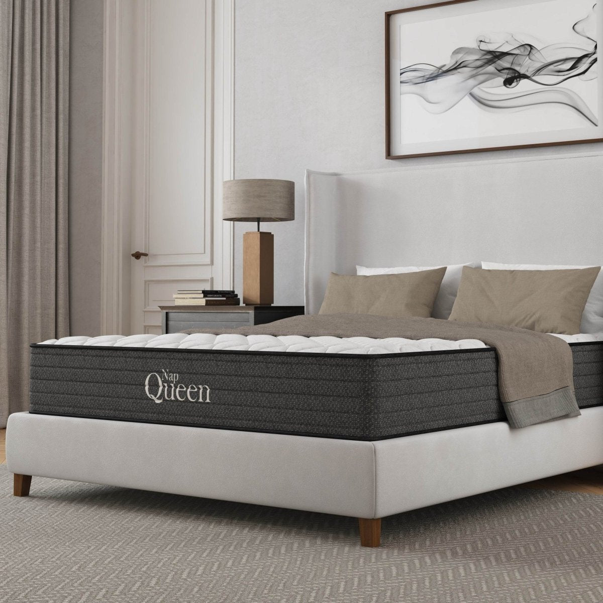 Medium 12 - Inch Cooling Gel Hybrid Orthopedic Full Mattress - Veluna - Omega Lifestyles