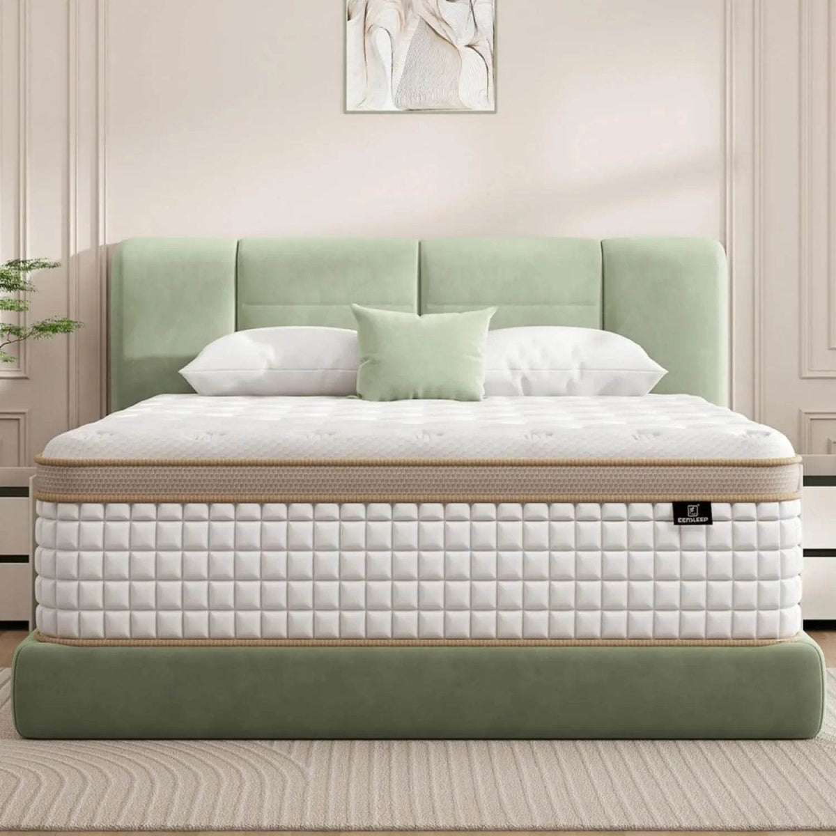 Medium Hybrid 12 - Inch Gel Memory Foam Mattress - Veluna - Sleep Galleria