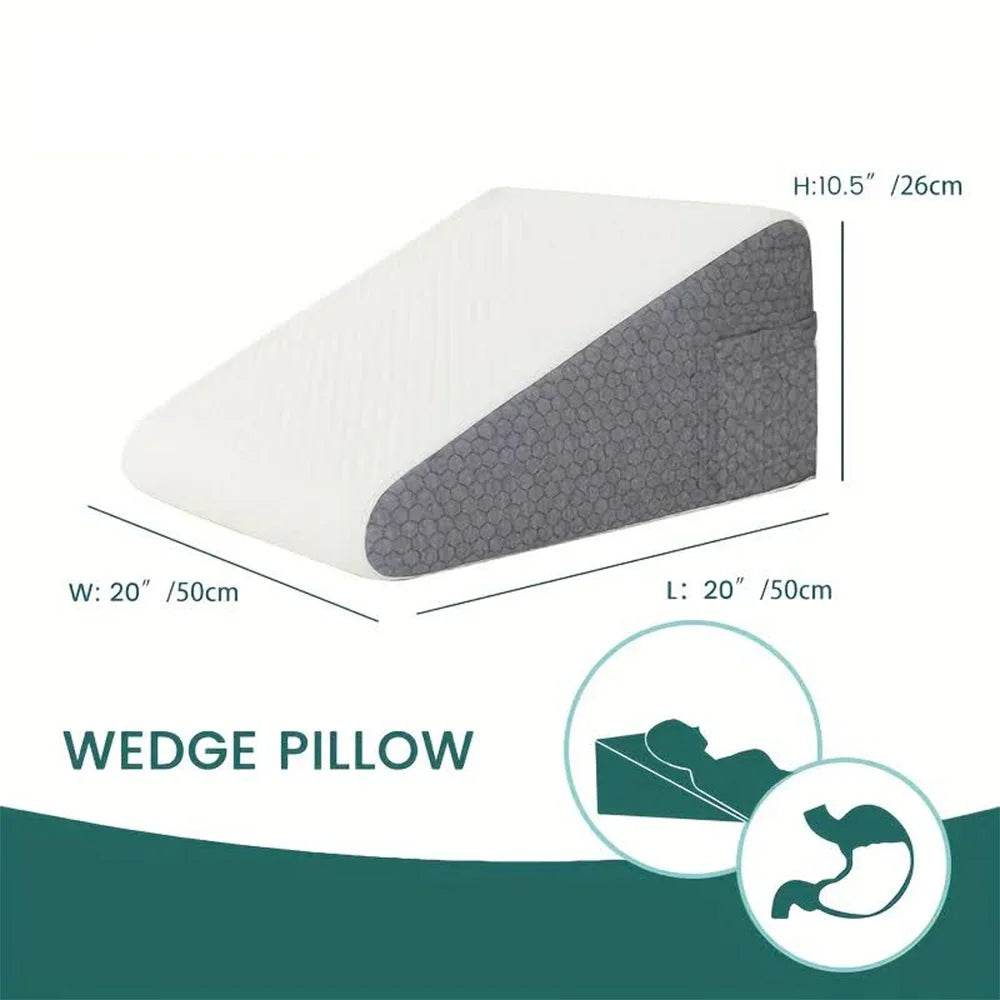 Memory Foam Soft Triangle Bed Wedge Pillow for Sleeping - Sleep Galleria