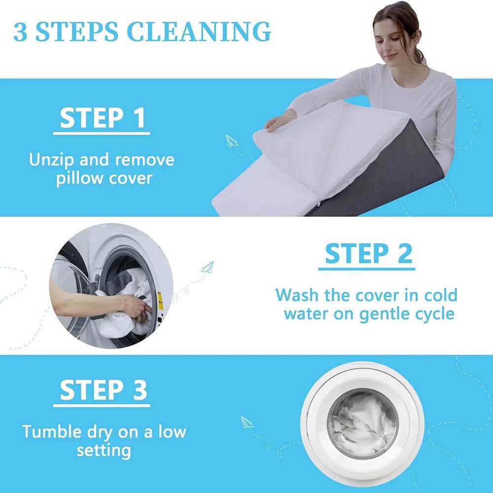 Memory Foam Soft Triangle Bed Wedge Pillow for Sleeping - Sleep Galleria