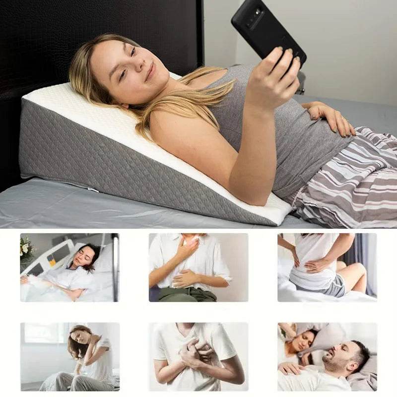 Memory Foam Soft Triangle Bed Wedge Pillow for Sleeping - Sleep Galleria