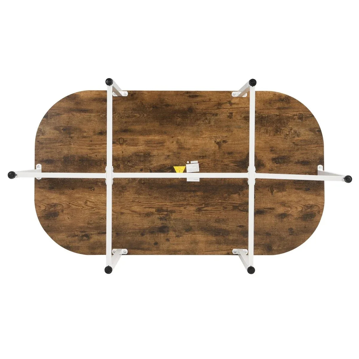 Modern 7-Piece Iron Frame Dining Table Set for 6 - Omega Lifestyles