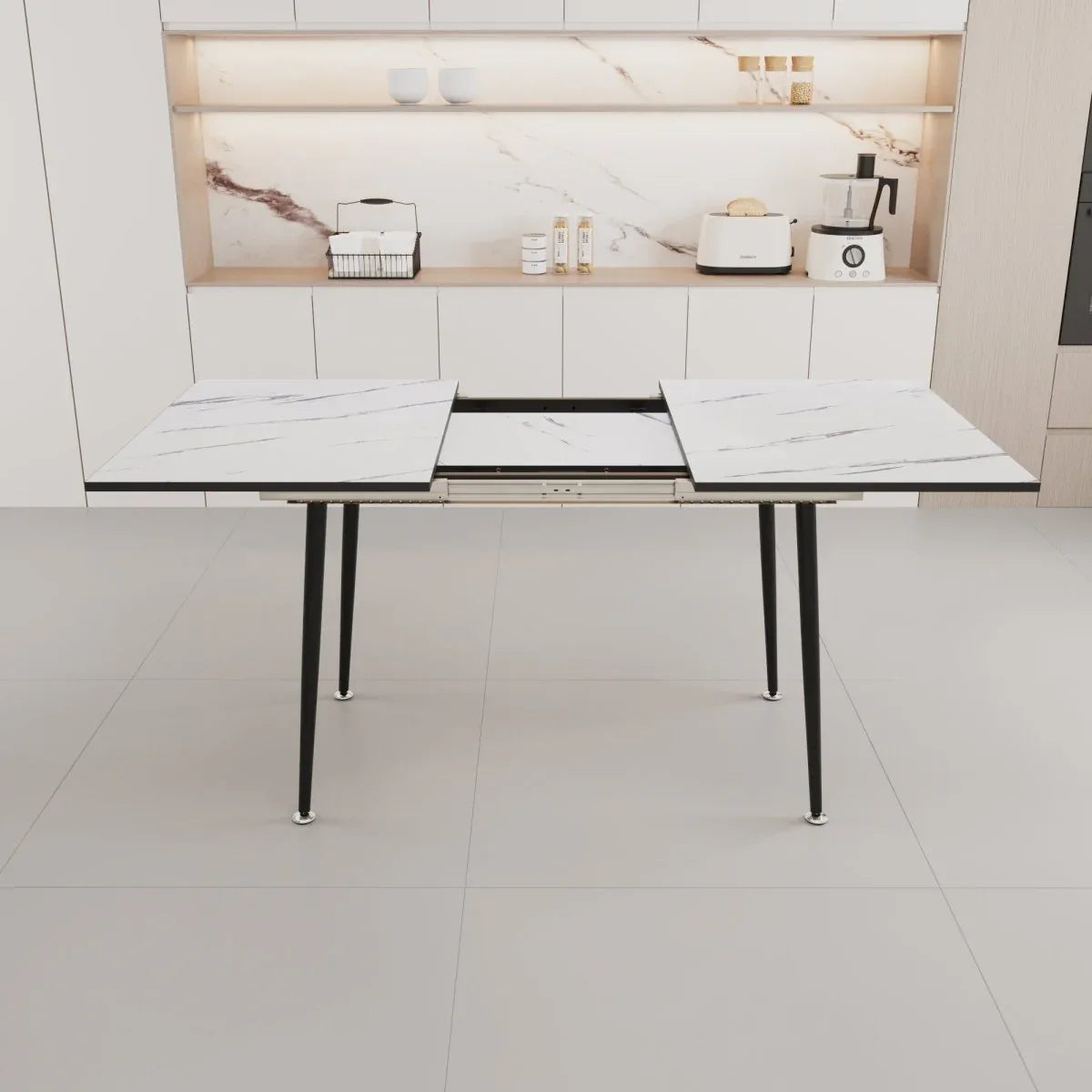 Modern Extendable MDF Dining Table And Chair Set - Omega Lifestyles