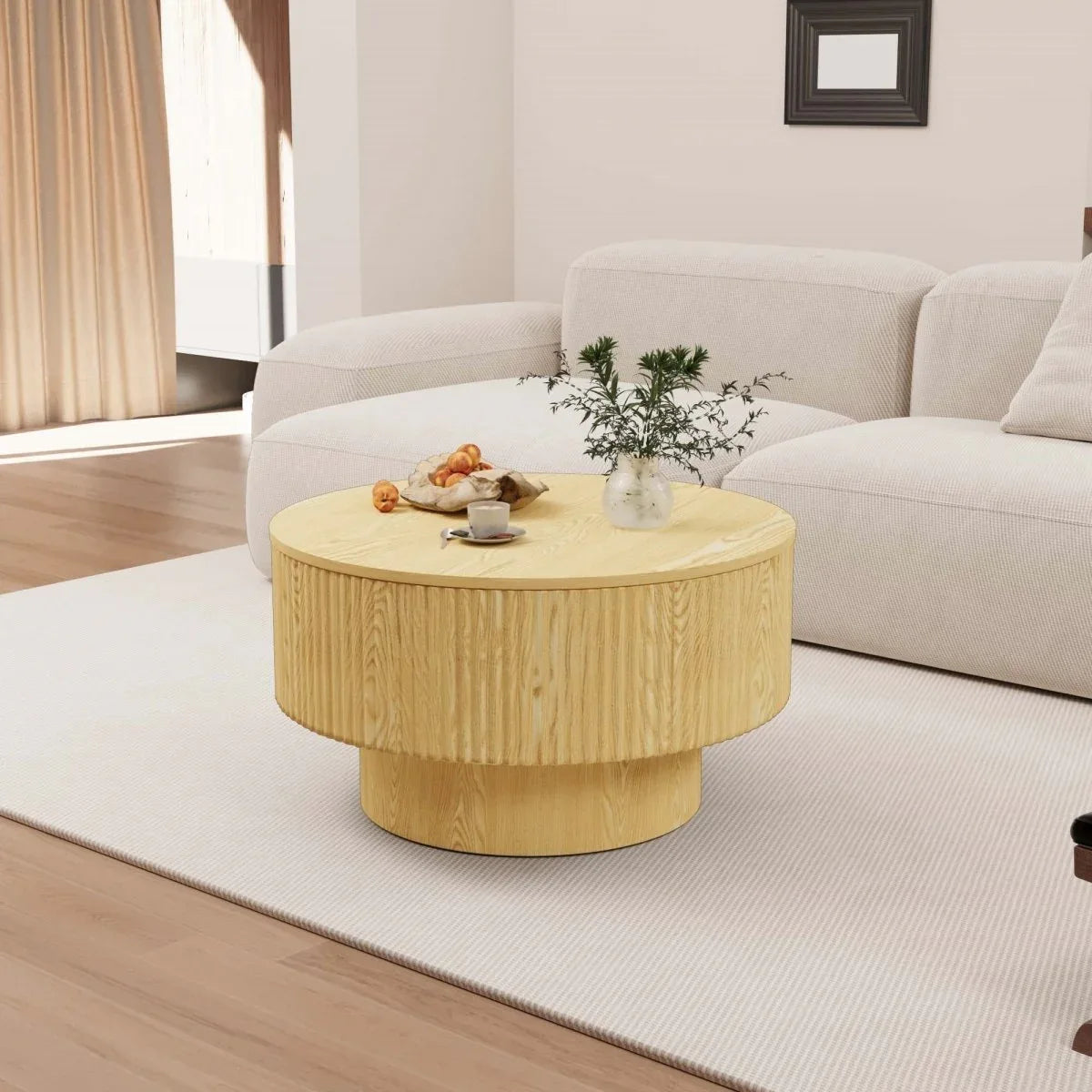 Modern Round Coffee Table And 2 PU Cushioned Dining Chairs Set - Omega Lifestyles