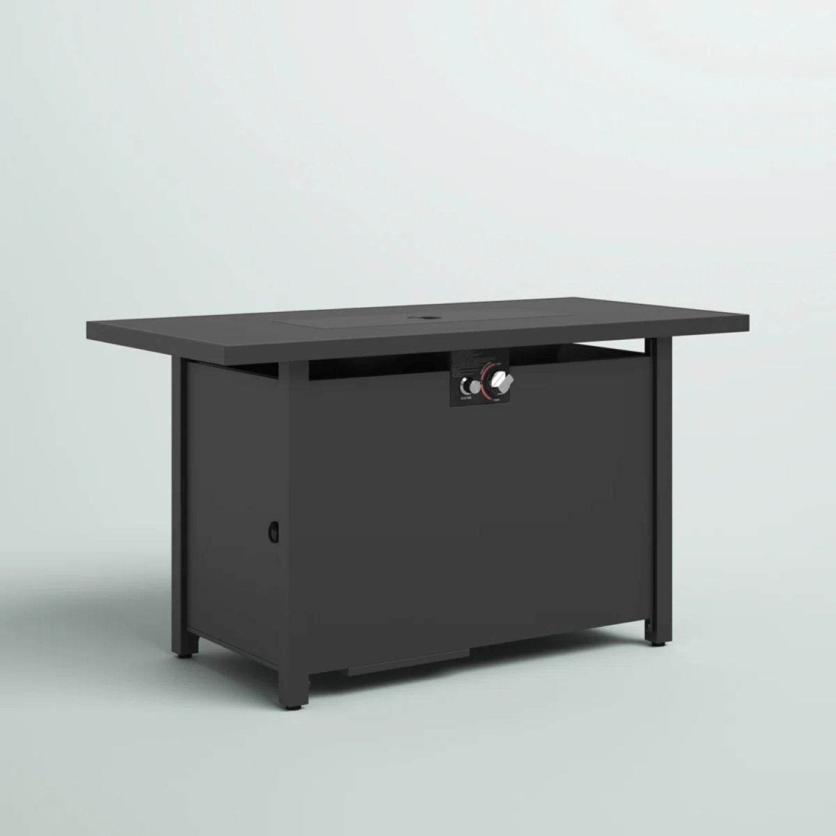 Modern Steel Outdoor Weather - Resistant Fire Pit Table - Veluna - Omega Lifestyles